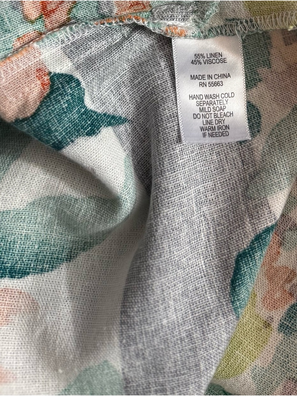 Cynthia Rowley Green, Orange & Gray Floral Midi Dress - Picture 15 of 16